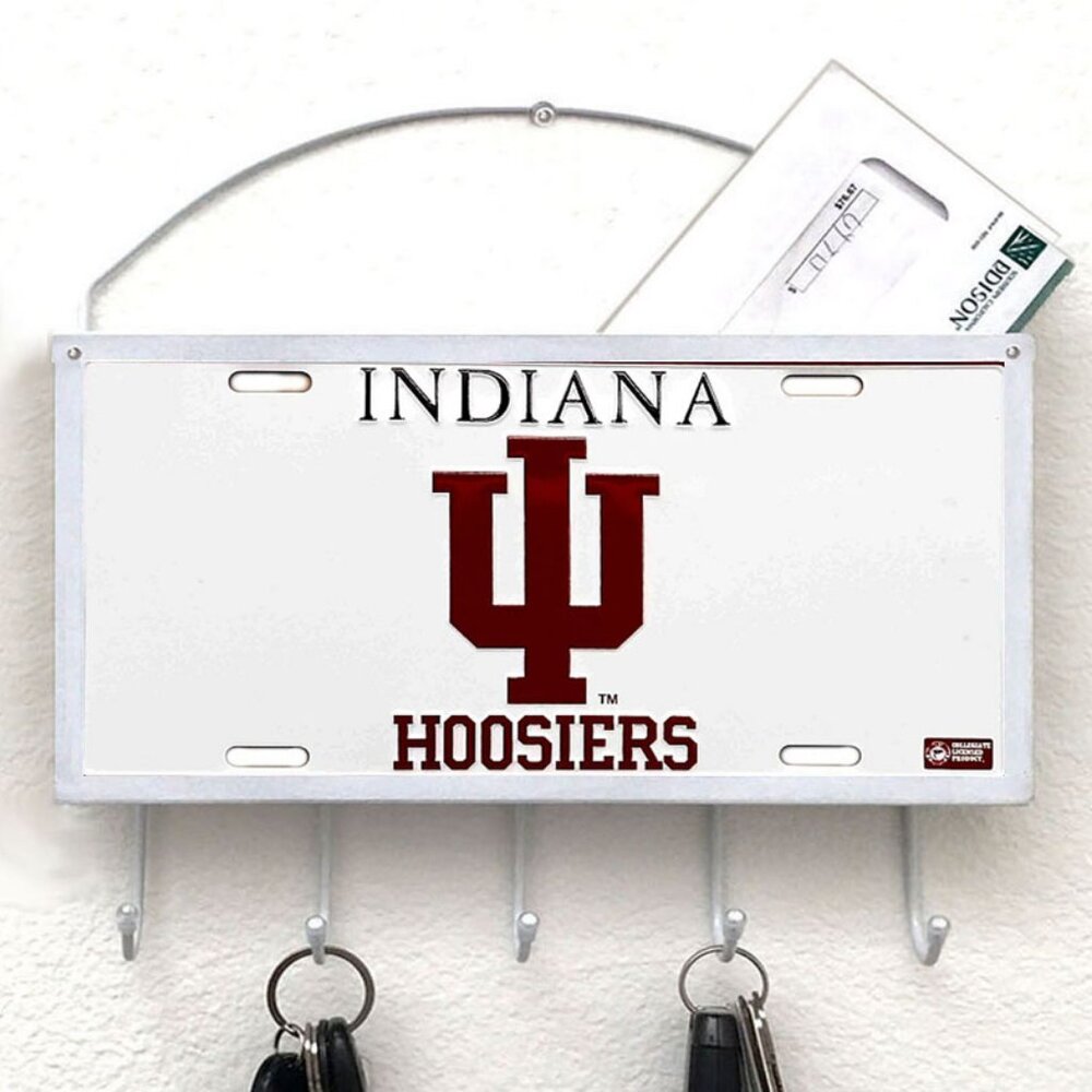 Indiana Hoosiers Mail Organizer, Mail Holder, Key Rack, Mail Basket, Mailbox